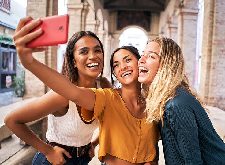 Girls taking selfie Girls taking selfie
